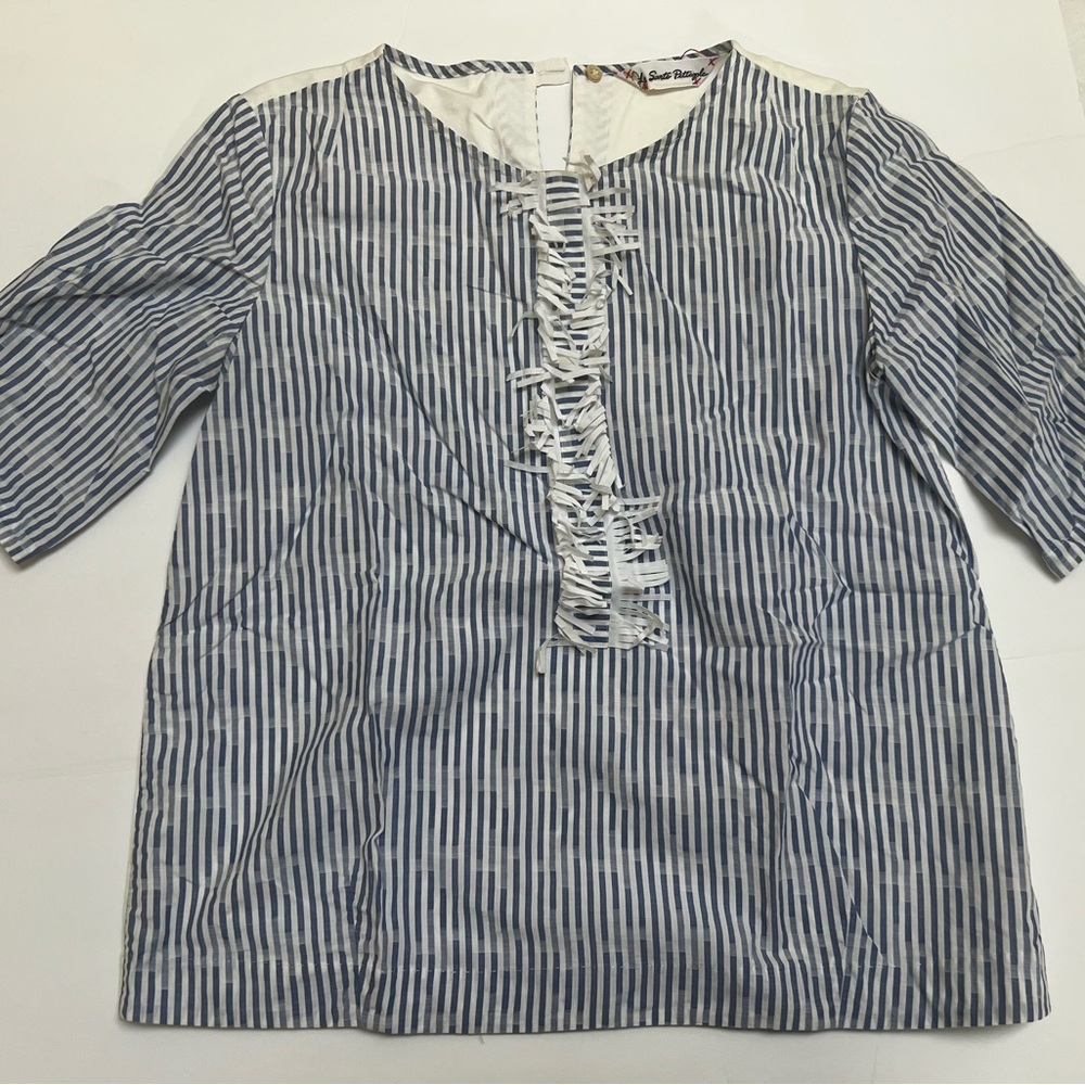 Le Sarte Pettegole Striped Blue and White Women's Blouse